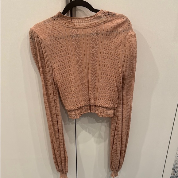 Ronny Kobo Lace Blouse in Tan - Picture 1 of 2